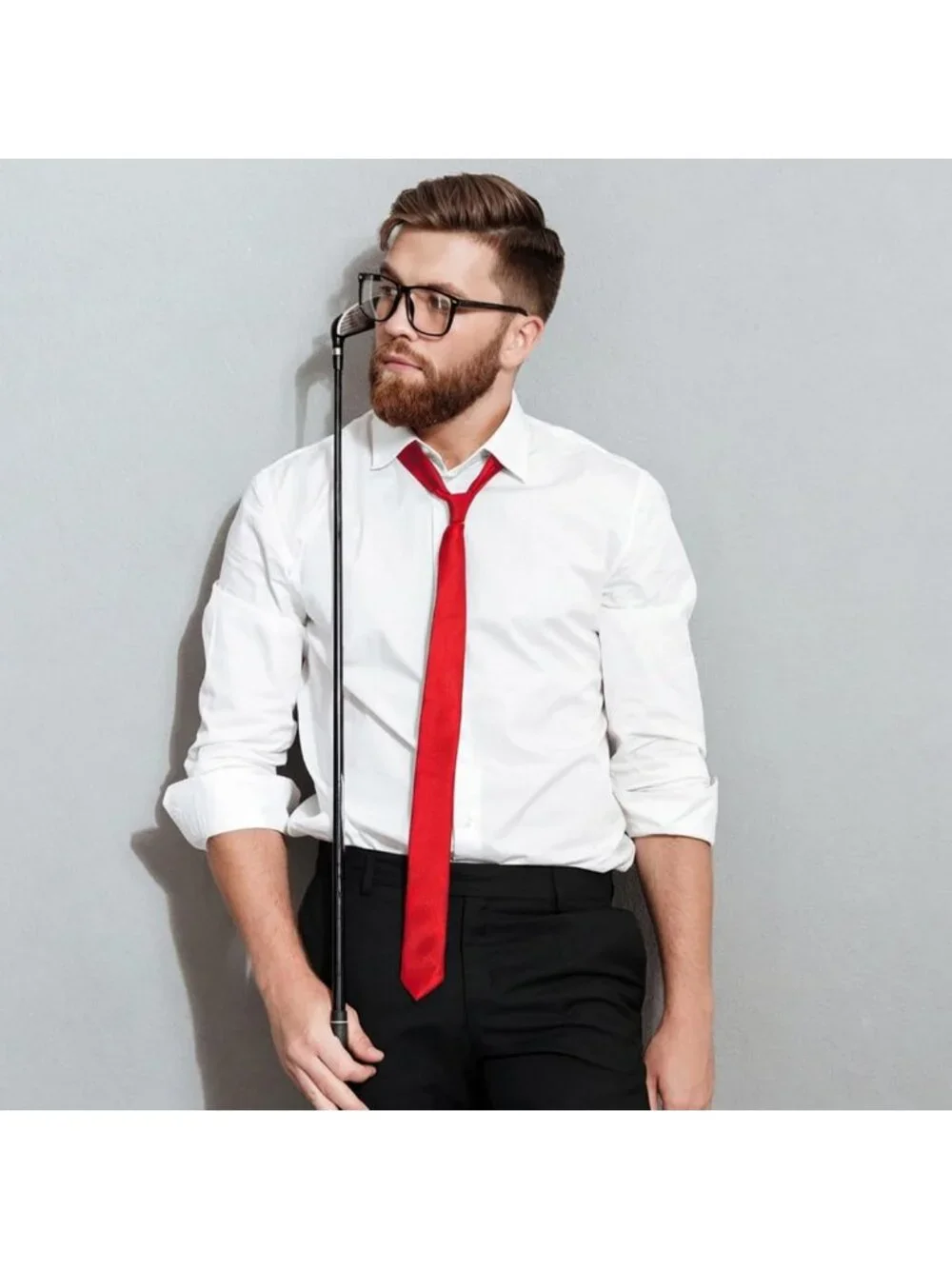 12 Pack Solid Red Ties for Men | Satin Neckties Bulk | Classic Formal